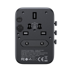 Laddare Reseadapter Universal 17W EU / US / UK / JP / AU / CN - Svart