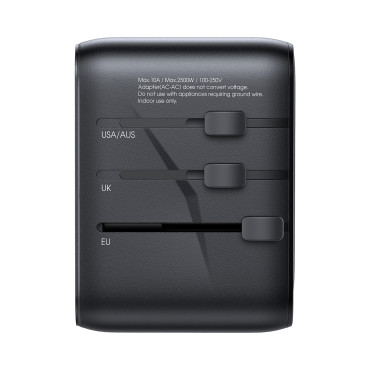Laddare Reseadapter Universal 17W EU / US / UK / JP / AU / CN - Svart
