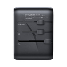 Töltő utazási adapter univerzális 17W EU / US / UK / JP / AU / CN - fekete