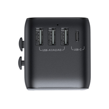 Laddare Reseadapter Universal 17W EU / US / UK / JP / AU / CN - Svart
