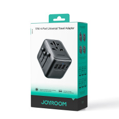 Laddare Reseadapter Universal 17W EU / US / UK / JP / AU / CN - Svart