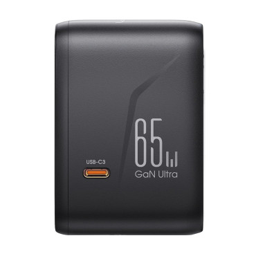 Adattatore di viaggio per caricabatterie Universale 65W EU / Stati Uniti / JP / AU / UK / CN - Nero