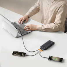 Powerbank 10000mAh USB-C USB-A 22.5W SCP QC PD - Nero