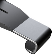 Magnetic car holder for a checkered phone - black