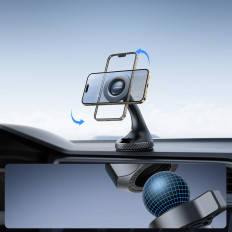 Magnetischer Autohalter am Telefon auf dem Glas Cockpit - schwarz
