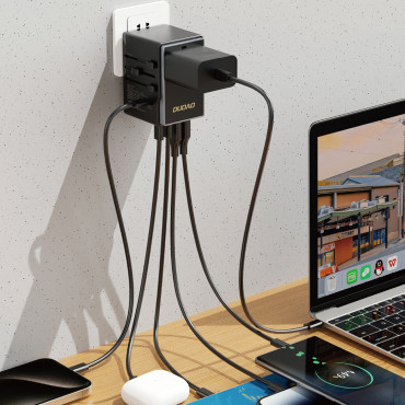 Nakladalec Potovalni adapter A35PRO 35W EU / UK / AUS / US / JP 3X USB-C2X USB-A - črna