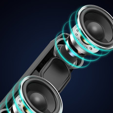 Y2 + Bluetooth 5.0 Speaker 2400mAh SD USB FM - Preto