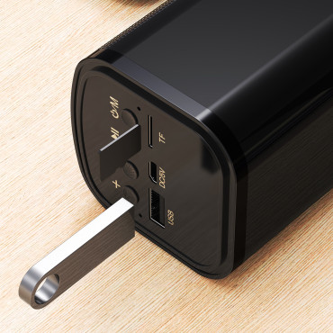 Y2 + Bluetooth 5.0 zvočnik 2400Mah SD USB FM - črna