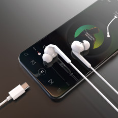 X3C + Wired USB-C slušalke 1.2m - bela