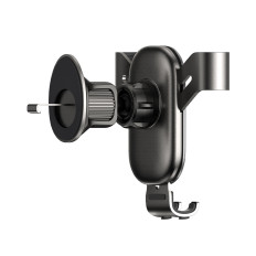 Gravitational car handle on a checkered phone - black