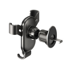 Gravitational car handle on a checkered phone - black