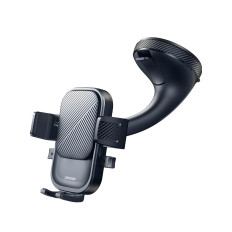 Kläm bilhållare på telefonen fäst med ett glas - svart