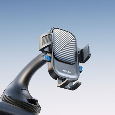 Clamp car holder on the phone fastened with a glass - black