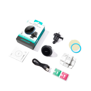 Car holder with Magsafe induction loader with phone cooling - black