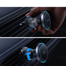 Suporte de carro com carregador de indução Magsafe com refrigeração de telefone - preto