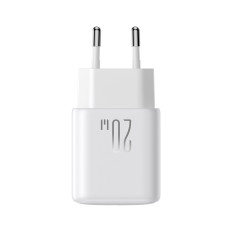 Omrežni nakladalec USB-C PD QC 20W + iPhone Lightning 1M Kabel - bela