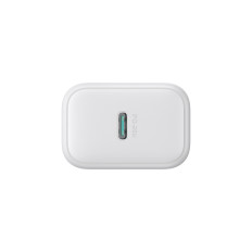 Omrežni nakladalec USB-C PD QC 20W + iPhone Lightning 1M Kabel - bela
