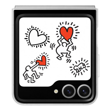 Caja de traje de flips de Samsung en Galaxy con Flip 6 - Transparente