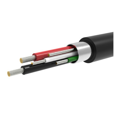 Mini USB-B-adapter (Man) - USB-A (Kvinna) OTG 10cm - Grå