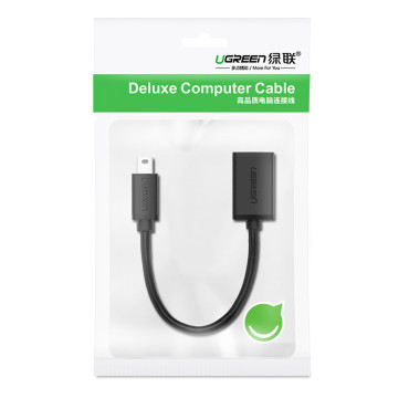 Mini USB-B-adapter (Man) - USB-A (Kvinna) OTG 10cm - Grå