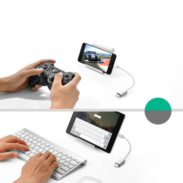 Adapteris USB-A 3.0 (sieviešu) adapteris - USB-C 3.0 (vīrietis) OTG - balts