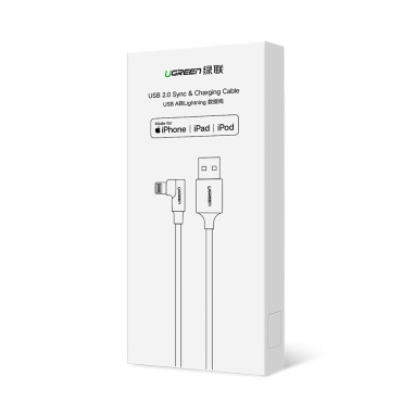 Kabelvinkel Ledning iPhone Lightning - USB-A MFI 2.4A 1M - Rød