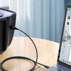 USB-C Skrivarkabel - USB-B 2M - Svart