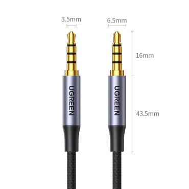 Kabel lydkabel mini jack 3.5mm - Mini Jack 3.5mm 1m - grå