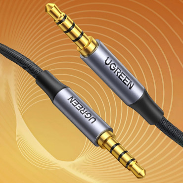 Kabel lydkabel mini jack 3.5mm - Mini Jack 3.5mm 1m - grå
