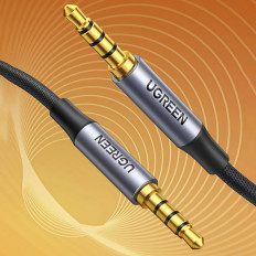 Kabelski avdio kabel Mini Jack 3.5mm - Mini Jack 3.5mm 1m - siva