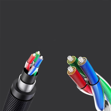 Kabeļu audio kabelis mini ligzda 3.5mm - mini ligzda 3.5mm 1m - pelēks