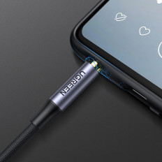 Kabeļu audio kabelis mini ligzda 3.5mm - mini ligzda 3.5mm 1m - pelēks