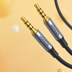 Kabelski avdio kabel Mini Jack 3.5mm - Mini Jack 3.5mm 1m - siva