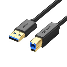 Kaapeli USB-A 3.0 -tulostimeen - USB-B 5Gbps 1m - musta
