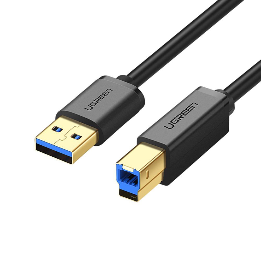 Kaapeli USB-A 3.0 -tulostimeen - USB-B 5Gbps 1m - musta