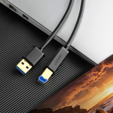 Kabelski kabel za USB-A 3.0 Printer - USB-B 5Gbps 1M - črna