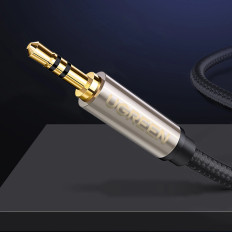 Cable Audio Cord TRS MINI JACK 3.5mm - jack 6.35mm 5m - sivá