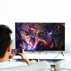 Προσαρμογέας προσαρμογέα USB-A (θηλυκό) - HDMI με θύρα ισχύος USB-A (αρσενικό) 1.5m - γκρι