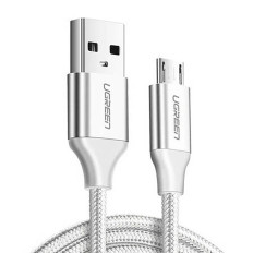 Cavo via cavo in treccia USB-A - Micro USB 2.4a 1.5m - Bianco