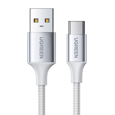 Cabo de cabo em USB-A Shelter - USB-C QC 3.0 3A 0.5m - branco