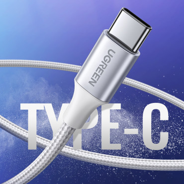 Cabo de cabo em USB-A Shelter - USB-C QC 3.0 3A 0.5m - branco