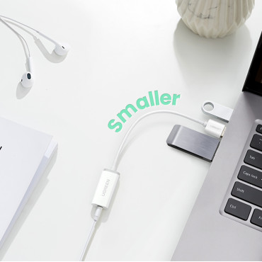 Cabo de cabo em USB-A Shelter - USB-C QC 3.0 3A 0.5m - branco