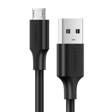 Kabeļu mikro USB kabelis - USB-A 25 cm - melns