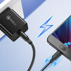 Kábel Micro USB kábel - USB-A 25CM - čierna