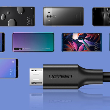 Kábel Micro USB kábel - USB-A 25CM - čierna