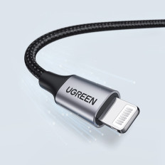 Kabelski kabel v usb-a zavetišče - iPhone strela MFI 2M - črna