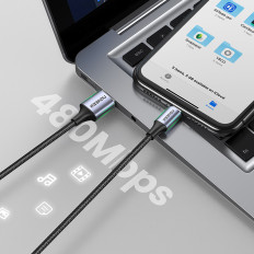 Kabelski kabel v usb-a zavetišče - iPhone strela MFI 2M - črna