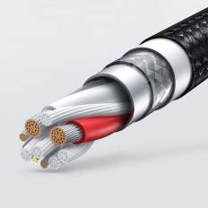 Kabelski kabel v usb-a zavetišče - iPhone strela MFI 2M - črna
