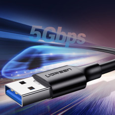 Kabel USB-A 3.0-kabel - USB-C 3A 2M - Svart