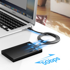 Kabel USB-A 3.0-kabel - USB-C 3A 2M - Svart